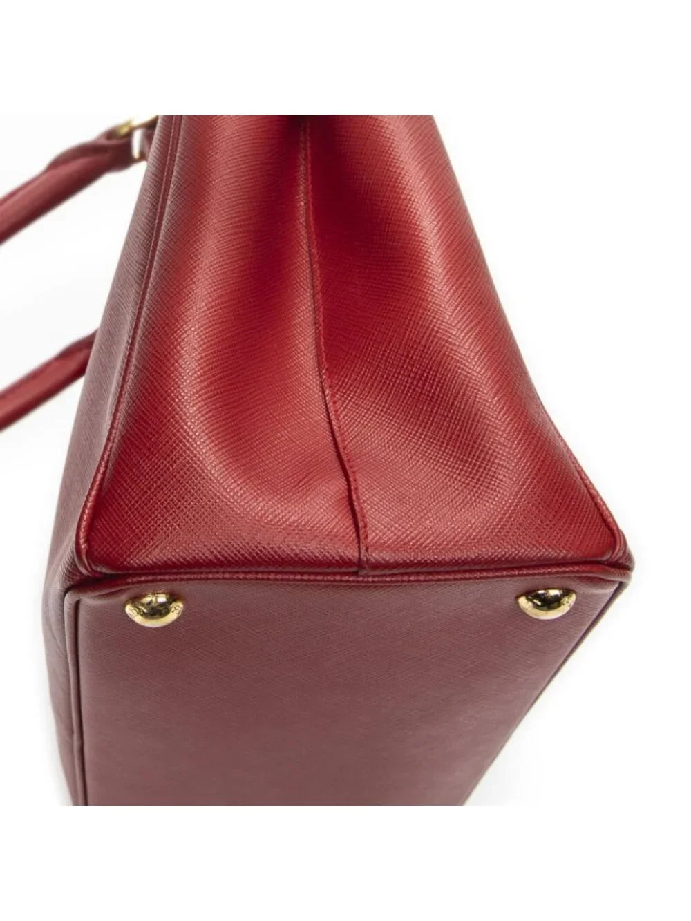 Prada Large Double Zip Galleria Tote Red Saffiano Leather